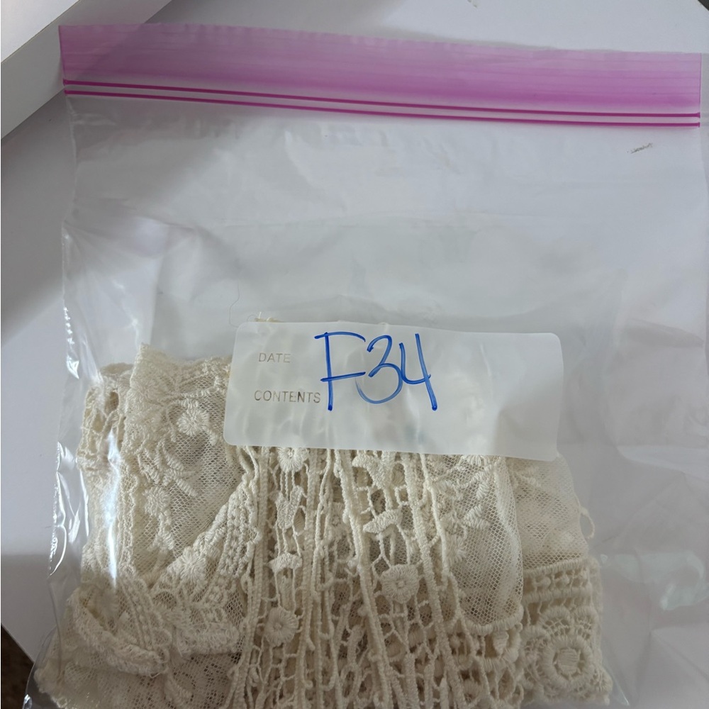 Rue 21 Size Medium Cropped Crotched Lace Tank Top See Through Casual Summer - Picture 8 of 8